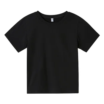 2021 Medvilnės vaikų marškinėliai Trumpas rankovėmis vaikas marškinėliai trumpomis Rankovėmis Gryna Spalva berniukas marškinėliai T-marškiniai, Didmeninė dideliais kiekiais