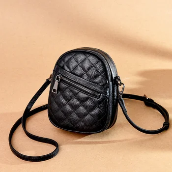 2021 natūralios odos moteriški Prabanga Rankinės Vieną Petį Mobiliojo Telefono Maišelį Moterų Krepšys NAUJAS MINI Cross Body Bag