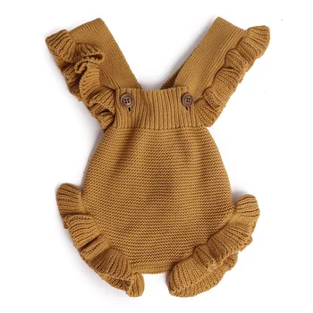2021 pavasarį ir rudenį, mergina, mielas megztinis jumpsuit kuprinė šortai kūdikių laipiojimo kostiumas bamblys mergina megztinis