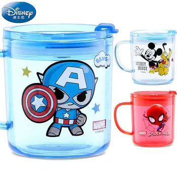 260ml Disney Mickey Minnie Pieno Taurės Marvel Spider-Man Kūdikiui maitinti puodeliai su šiaudų Sofija Vandens Puodelis, Skirtos Kūdikiams, vaikams buteliai