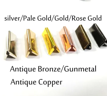 30 Vnt Rose Gold Juostelės odos įrašų Pabaigos Patarimai Diržo Sagtimi diržas diržas 20-25-32-40-50mm sidabro dangteliai nikelio diržo baigtas