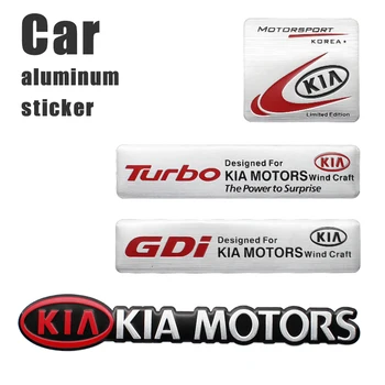 3D Aliuminio Metalo Automobilių Lipdukai Galiniai Kamieno Logotipas Ženklelis Decal Auto Reikmenys KIA Cerato Sportage R K2 K3 K5 RIO 3 4 Sorento