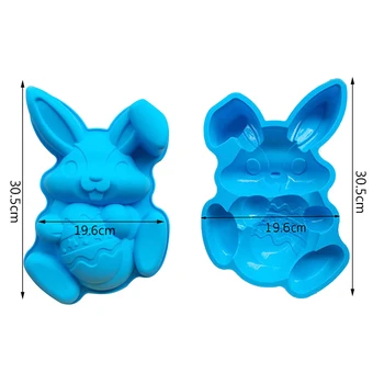 3D Gėlių Krepšelis Silikono Formų Minkštas Pyragas Apdaila Easter Bunny Kiaušinių Pelėsių Šokolado Pelėsių Kepimo Įrankis Dekoro Formų Šablonai