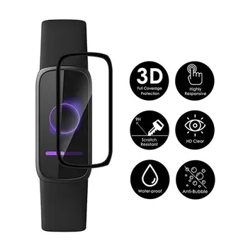 3PCS ForFitbit Luxe PC Minkštas 3D Apsauginės Plėvelės Guard ForFitbit Luxe Pilnas draudimas Ekrano Apsaugų Smartwatch Priedai