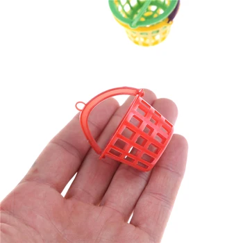 3PCS Spalvos Atsitiktinės 4.2 cm 1:12 Miniatiūriniai Lėlių Modelis Žaislas Priedai, Plastikinės Šiukšliadėžės Krepšelio