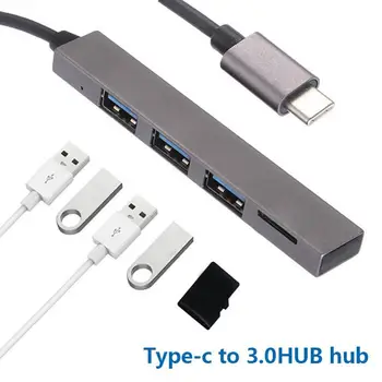 4 in 1 USB 3.1 Tipas-C su USB 3.0 TF Skaitytuvo Lizdas Hub Adapteris, skirtas 