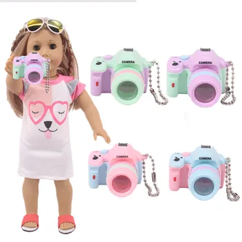 4 Spalvų Mini Kameros Modelis Lėlės Tinka Priedai 18Inch Amerikos 43CM Atgimsta Gimęs Kūdikis Lėlės Nenuco Ropa Mūsų Karta Mergina Žaislai