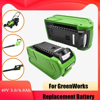 40V 6000mAh daugkartinio Įkrovimo Baterija Žalioji Darbai 29462 29472 29282 G-MAX GMAX Vejapjovės, elektrinių Įrankių Bateriją