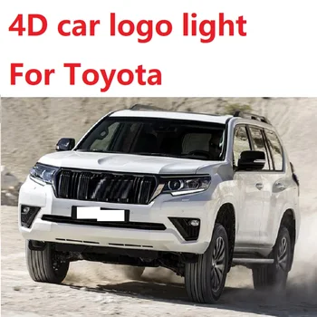 4D Automobilio Logotipas Lengvųjų Automobilių Ženklelis LED Dizainas Lipdukas Šviesos Tinka Toyota Išorės Apdailos