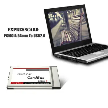 50% Nuolaida Nešiojamojo kompiuterio PCMCIA USB 2.0 CardBus Keitiklis 2-Ports PCI ExpressCard Adapteris, po kortelę Pridėti Korteles Nešiojamas Priedai