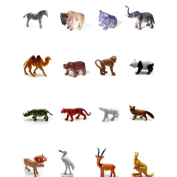 53pieces/set Mini Zoologijos sodas Modelio Paveikslas Veiksmų Žaislų Rinkinys Animacinių filmų Modeliavimas Gyvūnų Puikus Plastiko Surinkimo Žaislas Vaikams, Dovana