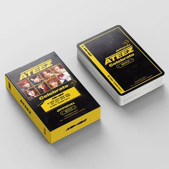 54Pcs/Set Kpop ATEEZ Lomo Kortelės Aukštos kokybės HD Photocard Gerbėjai Surinkimo Dovana K-pop ATEEZ Švęsti Albumą Atvirukas