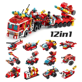 577PCS Mini Automobilių Reikmenys Blokai Berniukas Vaikai Traukinio Žaislų Sunkvežimių Žaislai Vaikams Plytų INGLYS Blokai Nustatyti Švietimo Žaislas