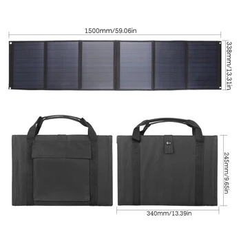 60W Saulės baterijomis Sulankstomas Krepšys USB+DC Išėjimo Saulės Įkroviklis Nešiojamas, Sulankstomas Saulės Įkrovimo Įrenginys Lauko Nešiojamasis Maitinimo šaltinis