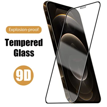 9D Grūdintas Stiklas iPhone 11 Pro Black Pilnas draudimas Stiklo Screen Protector, iPhone 12 Pro X XS Max 7 8 Plius XR 6 6S SE 2020 m.