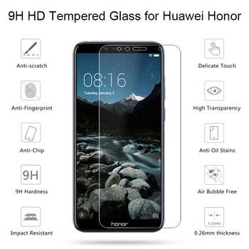 9H HD Filmas Toughed Priekiniai Filmas Garbę 6C 4C Pro 5C 3C Grūdintas Stiklas Huawei Honor 7C 8C Pro 5.9 Colių Apsauginis Stiklas