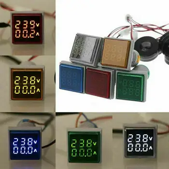 Ac 60-500V 0-100A Led Digital Voltmeter Ammeter Hertz Šviesos Srovės Matuokliu Detektorius Įtampa 220V Amp Volt Testeris Hz Signalo L1R4