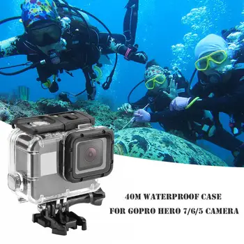 ALLOYSEED 40m Fotoaparato krepšys po vandeniu atsparus Vandeniui Apsauginis Korpuso Dangtelis Korpuso Rėmas GoPro Hero 7 5 6 Black Veiksmo Kameros