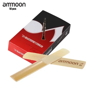 Ammoon 10-pack Gabalų Stiprumo 2.5 Bambuko Nendrės Bb Klarnetas Priedai Woodwind priedai