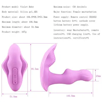 Belaidžio Kontrolės Strapon Dvigubai Skverbtis Klitorio Makšties G Spot Vibratoriai Suaugusiųjų Sekso Žaislai Moterims, Moteriška Masturbator Mašina