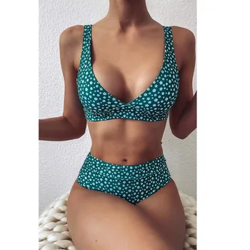 Bikini 2021 Moterų Mados Bikini Nustatyti maudymosi kostiumėlį Dviejų dalių Užpildytas Apykaklės dragon Spausdinti maudymosi Kostiumėliai Paplūdimio bikini rinkinys sexy bikini