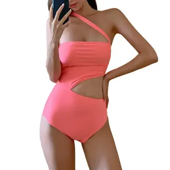Bikini vientisas Gradientas Poliesteris Seksualus Tuščiaviduriai maudymosi kostiumėlį Atostogų Seksualus Tuščiaviduriai maudymosi kostiumėlį Bikini 2021