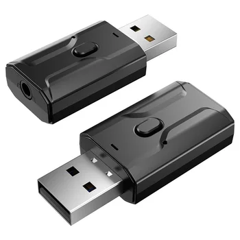 Bluetooth 5.0 Audio Adapteris Imtuvas Siųstuvas AUX USB 3,5 mm Lizdas Mikrofonas laisvų Rankų Skambučių TV, PC, Muzika Stereo garso laisvų Rankų įrangą Belaidžiu
