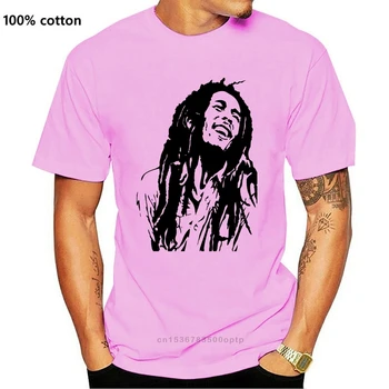 Bob Marley Įkvėpė Reggae T-Shirt Dūmų Piktžolių Jamaikos Ragga Muzikos Kalėdų Dovana, Viršuje Medvilnės trumpomis rankovėmis Tee Marškinėliai