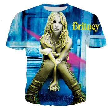 Britney Spears marškinėliai vyrams/moterims 3D spausdinti marškinėliai atsitiktinis Harajuku stiliaus marškinėlius streetwear viršūnes dropshipping