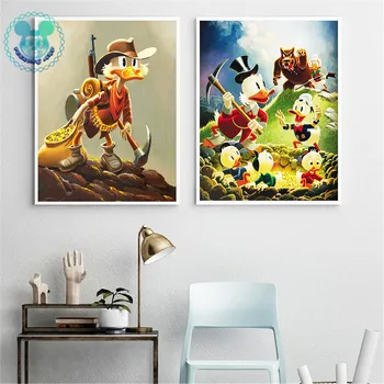 Carl Loja Scrooge Mcduck Plakatas Mickey Mouse Animaciją Paveikslai Ant Drobės Šiuolaikinio Meno Dekoratyvinės Sienų Paveikslėliai Namų Puošybai