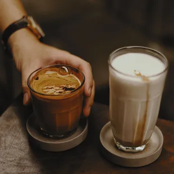Cutelife Korėjos Stiliaus Ins Kavos Puodelį, Stiklinę Šalto Vandens Puodelį Kokteilis Stiklo Ledo Amerikos Latte Stiklinės Sodos, Puodelį Gėrimo Taurelė
