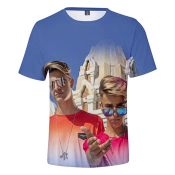 Dainininkas Adexe & Nau 3D Atspausdintas T-shirt Vasaros Vyrų/Moterų Gatvės Mados Atsitiktinis Harajuku trumpomis Rankovėmis Apvalios Kaklo Hip-hop Viršūnės