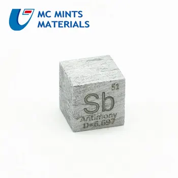 Didelio Grynumo stibis, Stibio 3N Sb Kubo 10x10x10mm99.9% mokslinių Tyrimų Elementas Metalo Liepsną Suvirinimo Medžiagos, Chemija