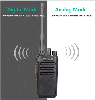 DMR Skaitmeninis Walkie Talkie 5W Retevis RT43 UHF 400-480 MHz 32CH Radijo Communicador USB Įkroviklis dvikrypčio Radijo ryšio Skaitmeninis Analoginis Radijas