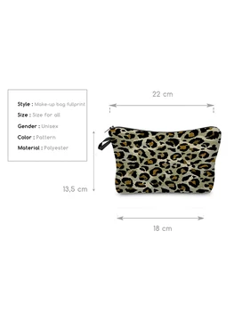 Dvipusis Spausdinti Leopard Kosmetika Užrašinė Maišelyje Naujas Mados Seksualus Moterų Makiažas Maišelį Nešiojamų Saugojimo Krepšiai Moterims