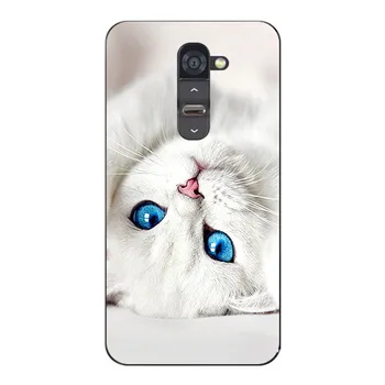 Dėl LG G2 Atvejais Spausdinimo gėlių katės, tigro silikono Telefono Maišelį, Byloje Dėl 