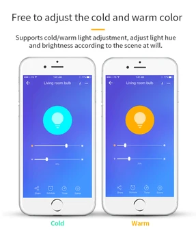 E27 WiFi Smart Lemputės Baltos šviesos srautą galima reguliuoti Šviesos Lemputės 7.5 W 220V LED Prožektorius eWeLink APP Kontrolės darbai su Alexa/ 