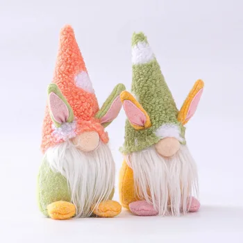 Easter Bunny Gnome Namuose Šalis Dekoro Triušis Lėlės Beveidis Lėlės, Pliušiniai Nykštukas Pliušinis Nykštukas Namų Stalo Puošyba