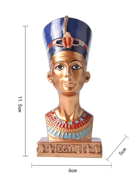 Egipto King TUT Faraonas Karalienės Nefertitės Statulėlės Statula Senovės Skulptūrų Kolekcines, Mitologija Miniatiūriniai Pav Egiptas Dekoras