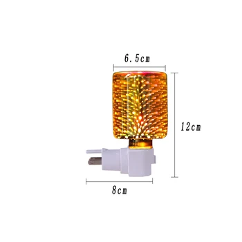 Elektros Plug-In LED Aromato Difuzorius Lempos Šviesos Vaškas Ištirptų Naftos Degiklis su 3D Gaisro darbą Poveikis Nakties Šviesos Namuose gryno Oro
