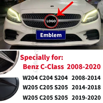 Emblema Insignia Logotipą Mercedes Benz C Class W204 W205 C204 S204 C205 S205 Veidrodis Tinklelis, Priekinės Grotelės Ženklelis Grotelių Priedai