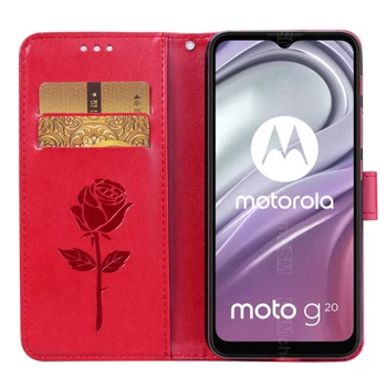 Flip Case For Motorola Moto G20 Padengti Piniginės Odinės Knygos Funda Apie 