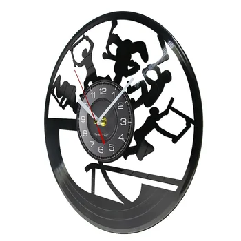 Freestyle Stunt Scootering Vinilo Albumas iš Naujo apibrėžė Įrašyti Laikrodis Kietas Sportas Riedlentė Sieninis laikrodis su LED Apšvietimo Iliustracijos