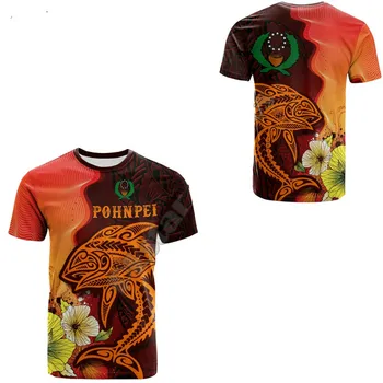 Genčių Sala Retro Tatuiruotės Polinezijos Kultūros 3D Vasaros T-shirt Vyrai Moterų trumpomis Rankovėmis T-shirt Poliesterio Medžiagos 2021