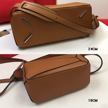Geometrinis maišelį įspūdį rhombus kontrasto susiuvimo minkštos odos pagalvę maišą mados vieno peties įstrižainės krepšys sulankstomas gydytojo krepšys