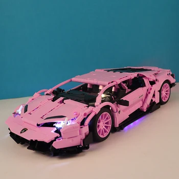 High-Tech Super Sport Automobilio Lamborghinied modelių Kūrimo Kūrybos Klasikinis Greitis, Transporto priemonės Plytų Berniukas Ir Mergaitė Žaislai Vaikams Dovanos