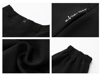 IEFB Vyrų korėjos Streetwear Priežastinis Kelnes Vasaros Plonas Laisvas Išsiuvinėti Holed Sweatpants Vyrų 2021 Tendencija Kelnės 9Y8253