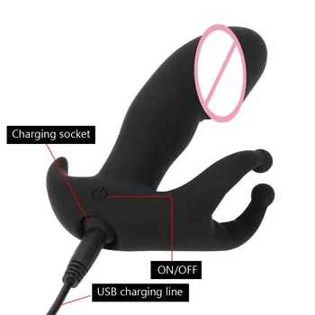 IKOKY Analinis Kaištis Prostatos Massager Moterų Masturbacija USB Įkrovimo G Spot Orgazmas Sekso Žaislai Moterims, Vyrams Vibratorius Butt Plug