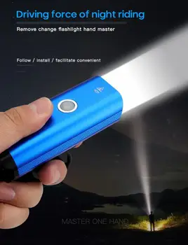 IPX-6 Vandeniui Dviračio lemputė USB Įkraunamas LED Šviesos Aukštos kokybės Žibintuvėlis Dviračių priekinis žibintas Priekinis Žibintas dviračio lempa
