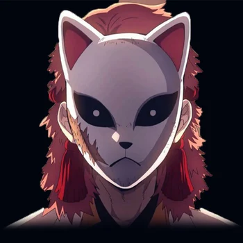 Japonijos Fox Mask Demon Slayer Kaukės Anime Cosplay Anonymous Kaukes Kimetsu Noyaiba Cosplay Maskuotis Helovinas Rave Šalis Rekvizitai